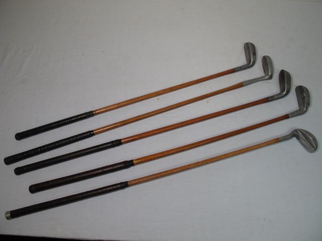 Lot of five wood shaft aluminum