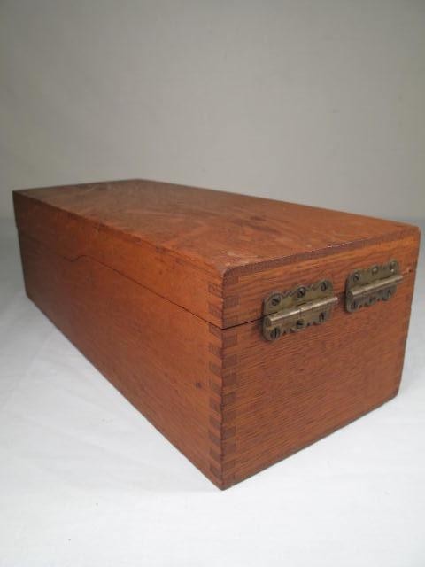 Globe Wernicke wooden index card filing