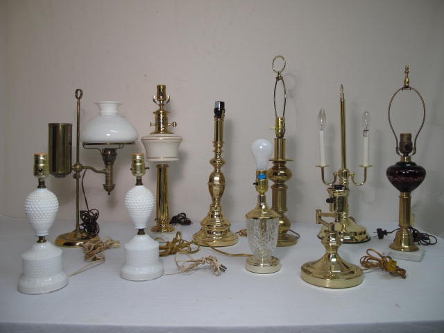 Group lot of ten assorted table