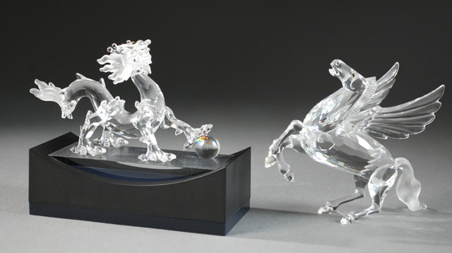 TWO SWAROVSKI CRYSTAL FIGURINES