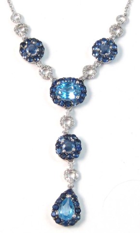 SAPPHIRE BLUE TOPAZ AND DIAMOND 16f364