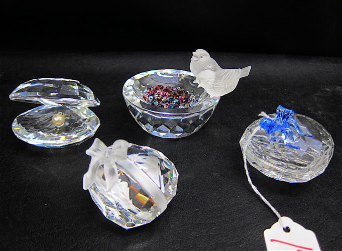 FOUR SWAROVSKI CRYSTAL FIGURINES 16f3b2