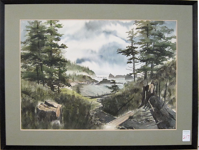 OREGON COAST LANDSCAPE WATERCOLOR