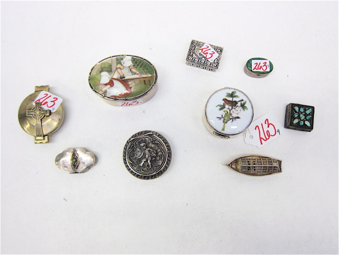 COLLECTION OF NINE SILVER MINIATURE 16f3f3