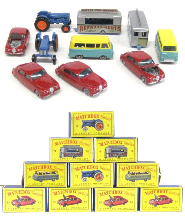 TEM MATCHBOX TOY VEHICLES including;