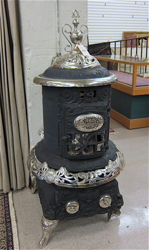 ANTIQUE CYLINDER HEATING STOVE 16f45a