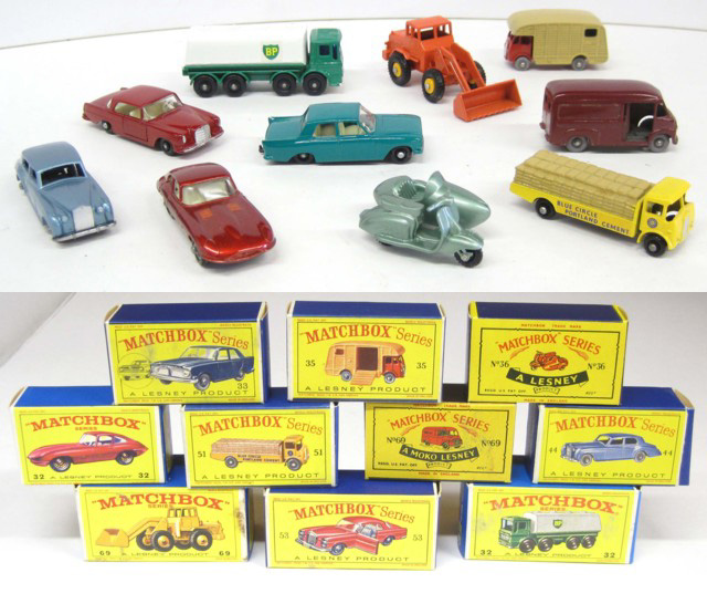 TEN MATCHBOX TOY VEHICLES including 16f4ad