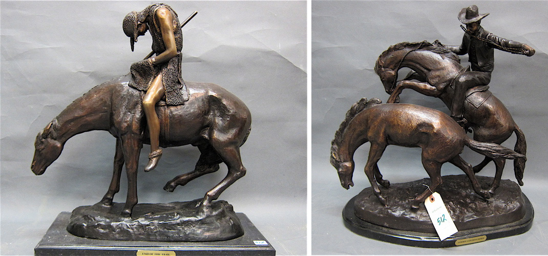 TWO WESTERN BRONZE SCULPTURES  16f4e9