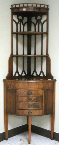 FEDERAL STYLE MAHOGANY CORNER WHAT-NOT