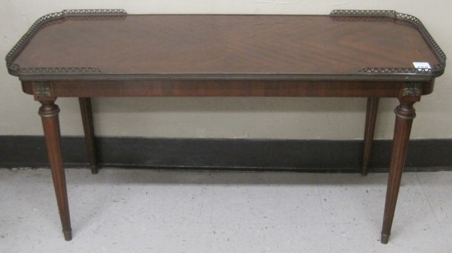 LOUIS XVI STYLE MAHOGANY COFFEE TABLE