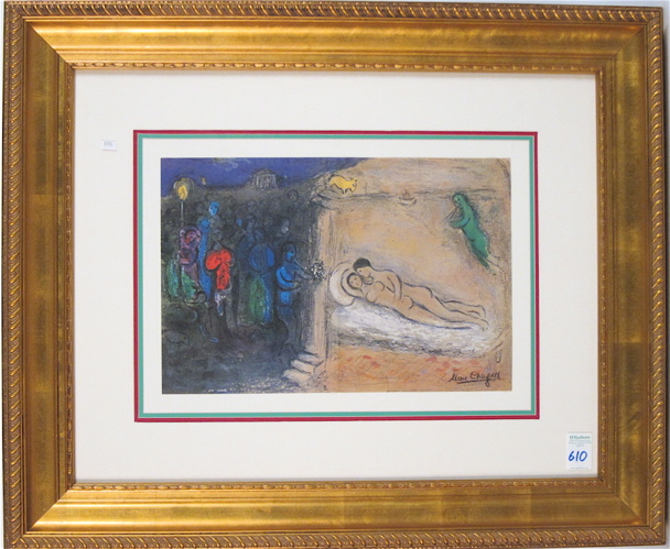 AFTER MARC CHAGALL COLOR LITHOGRAPH 16f54a