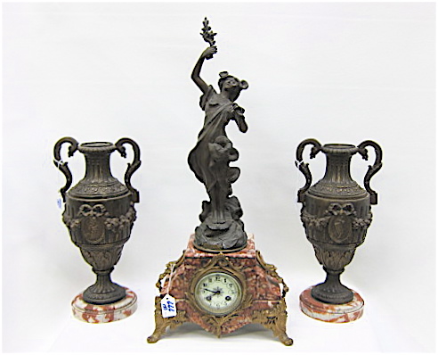 FRENCH THREE-PIECE assembled CLOCK