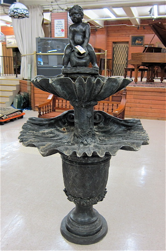 TWO-TIER PATINATED BRONZE GARDEN