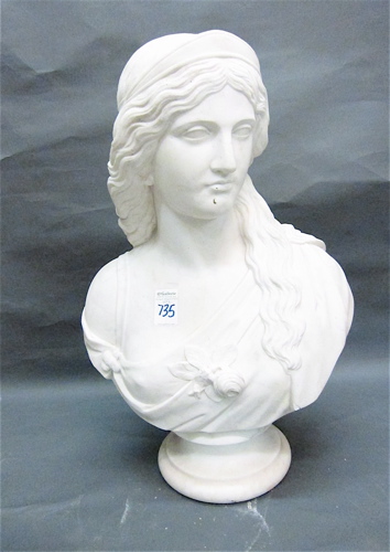 CLASSIC WHITE MARBLE BUST Italian early