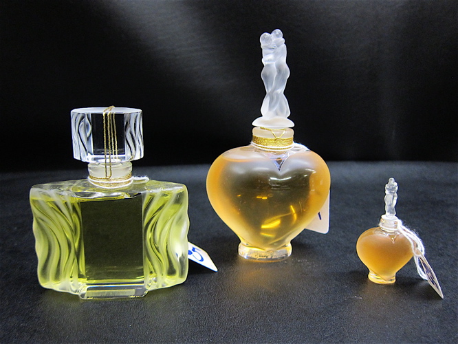 THREE LALIQUE FLACON COLLECTION