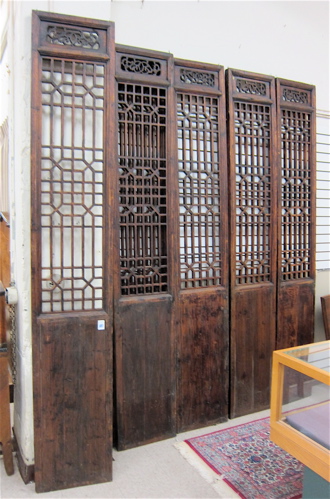 A SET OF SIX CHINESE WOOD DOOR 16f605