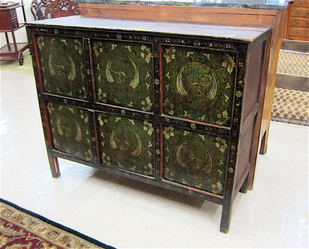 TIBETAN PAINT DECORATED SIDE CABINET 16f60f
