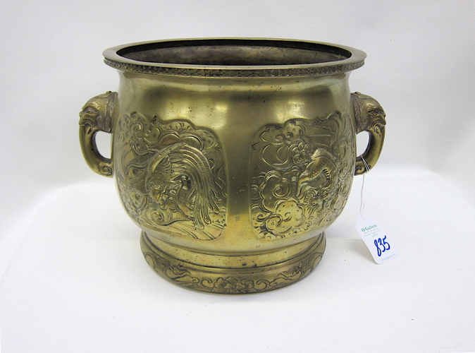 CHINESE BRONZE INCENSE BURNER PLANTER 16f628