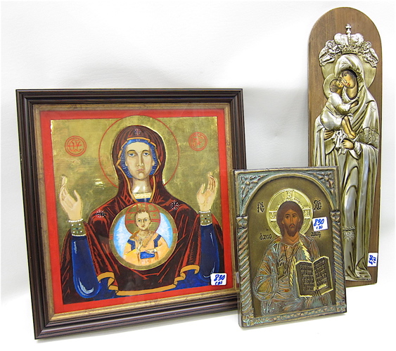 THREE 20TH CENTURY RUSSIAN ICONS 16f623