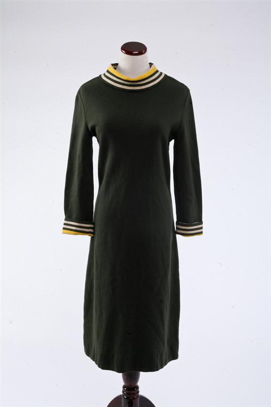 JEANNE LANVIN GREEN WOOL DRESS 16f63d