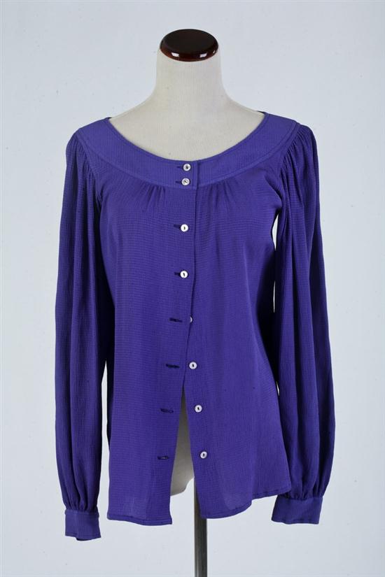 YVES SAINT LAURENT PURPLE SILK