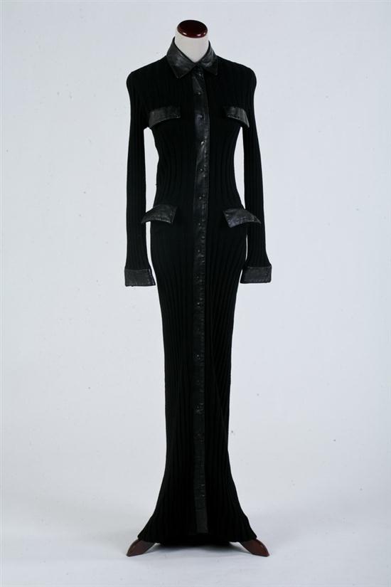 RUDI GERNREICH BLACK RIBBED MAXI