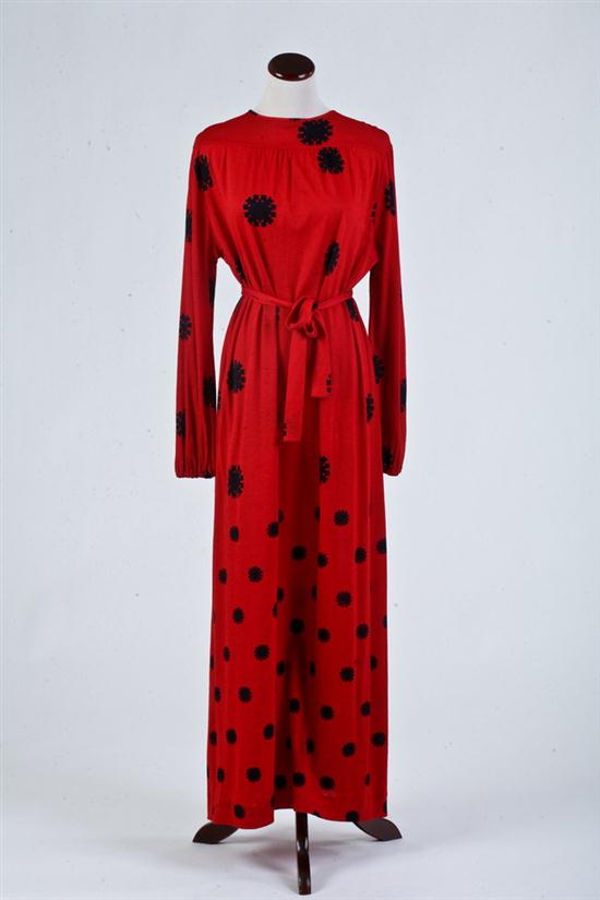 VINTAGE RED AND BLACK MAXI DRESS