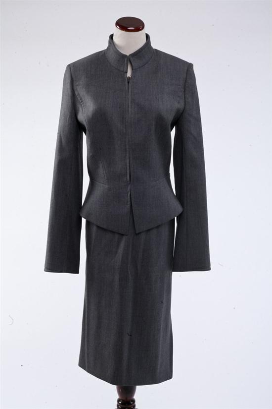 THIERRY MUGLER COUTURE GREY SKIRT SUIT