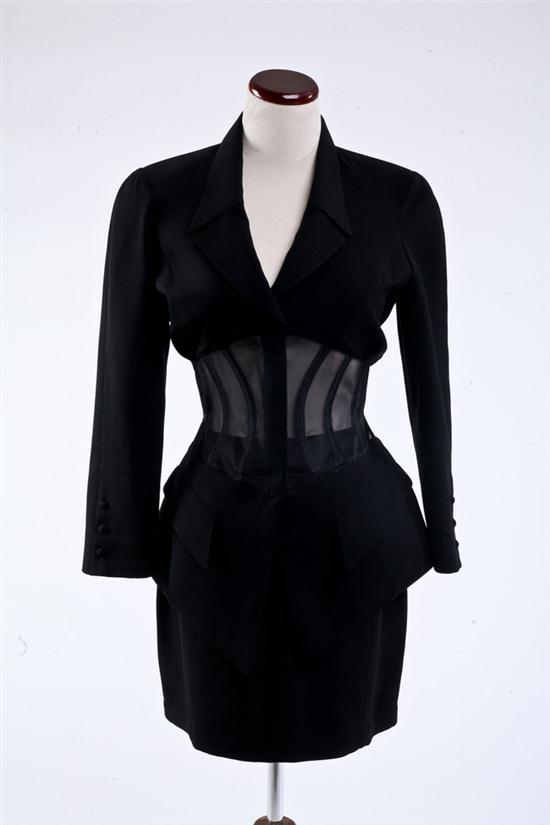 THIERRY MUGLER BLACK SKIRT SUIT 16f696