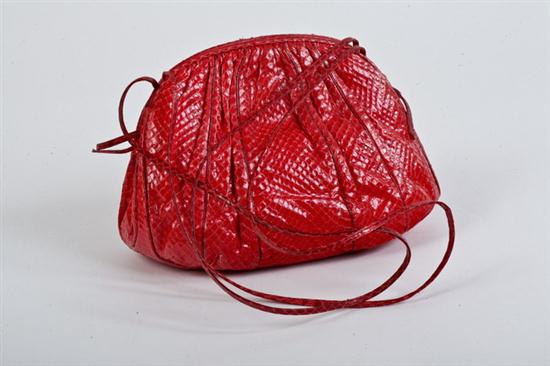 JUDITH LEIBER RED KARUNG HANDBAG 16f6e1