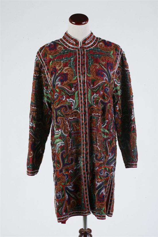 EMBROIDERED AND BEADED SILK TUNIC