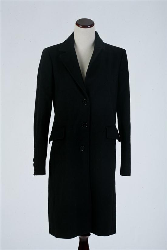 MIU MIU BLACK COAT Size 42 wool 16f744