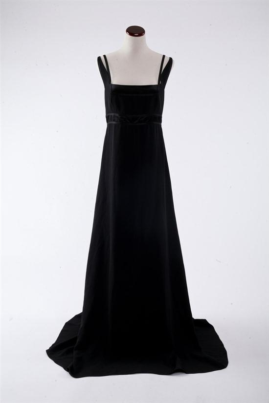 BALENCIAGA BLACK SILK CREPE GOWN