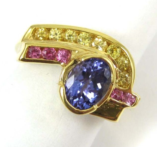 TANZANITE AND FOURTEEN KARAT GOLD 16f788