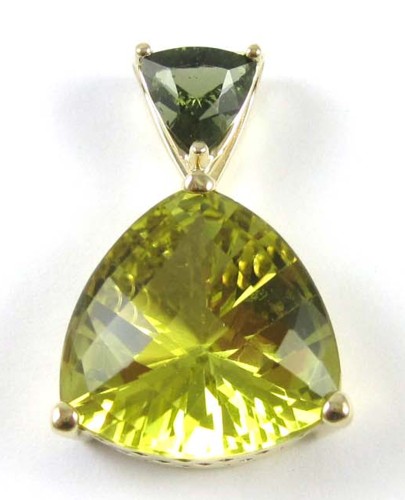 CITRINE AND GREEN TOURMALINE PENDANT  16f7f1