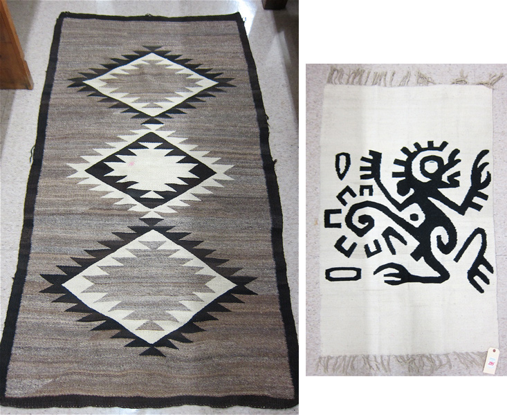 TWO SOUTHWEST TRIBAL AREA RUGS: