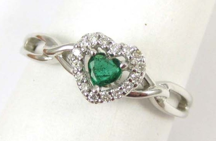 EMERALD DIAMOND AND FOURTEEN KARAT