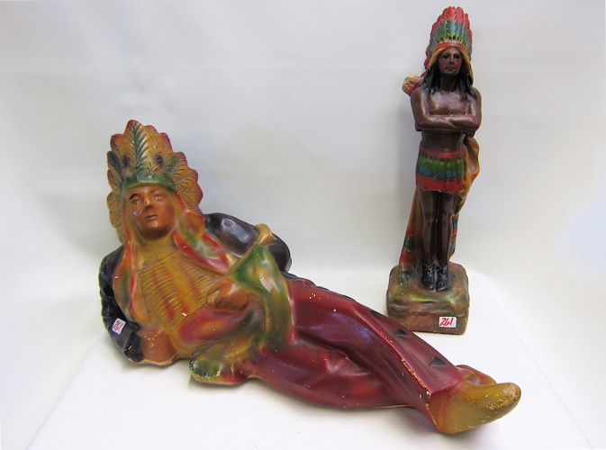 TWO CHALK INDIAN SCULPTURES 1  16f874
