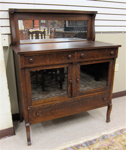 AN OAK CHINA BUFFET Empire Revival 16f887