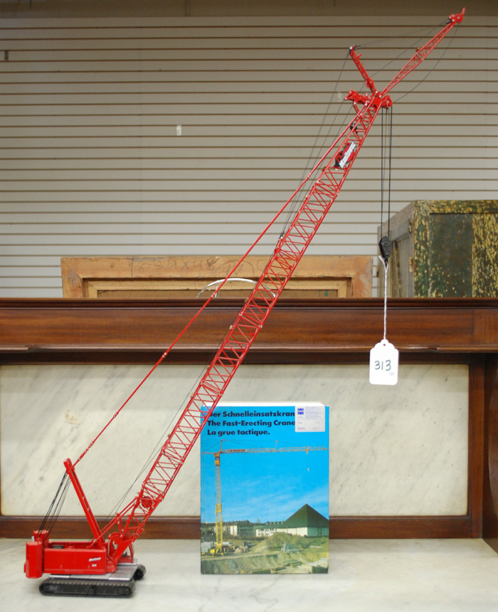 TWO DIECAST METAL SCALE MODEL CRANES