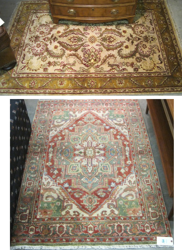 TWO DECORATIVE HAND KNOTTED ORIENTAL 16f8f8