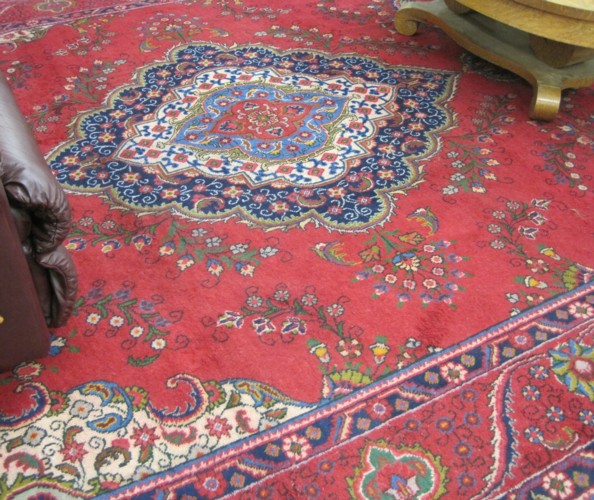 SEMI ANTIQUE PERSIAN TABRIZ CARPET 16f942