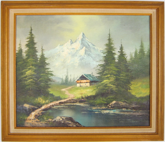 T AUCLAIRE OIL ON CANVAS An alpine 16f958