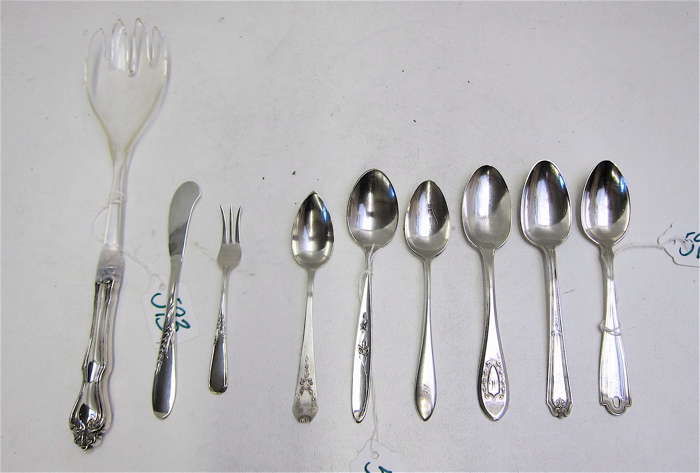 NINE PIECES ASSORTED AMERICAN STERLING 16f9bc