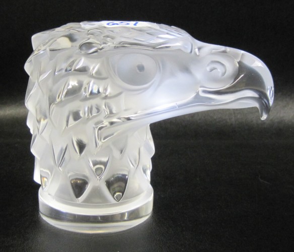 LALIQUE FRANCE GLASS EAGLE HEAD 16f9f1