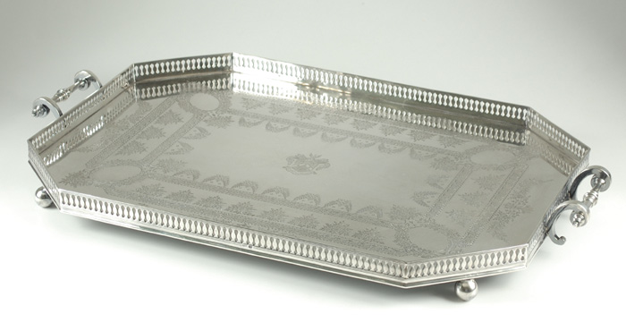 SHEFFIELD STERLING SILVER SERVING TRAY