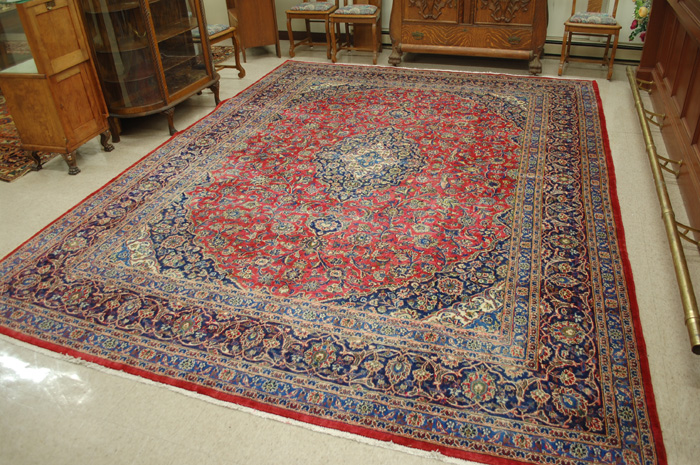 SEMI ANTIQUE PERSIAN KASHAN CARPET 16fa30