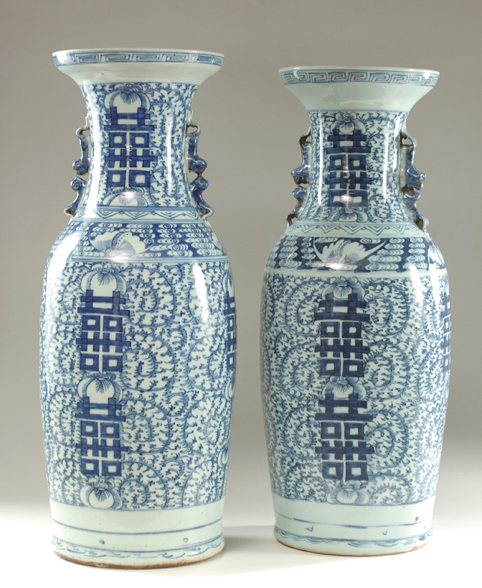 PAIR CHINESE BLUE AND WHITE PORCELAIN 16fa3c