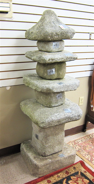 PRIMITIVE CHINESE GRANITE PAGODA TOWER