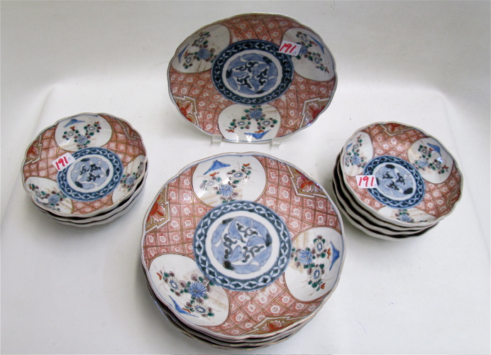 SET OF THIRTEEN JAPANESE IMARI 16fb65